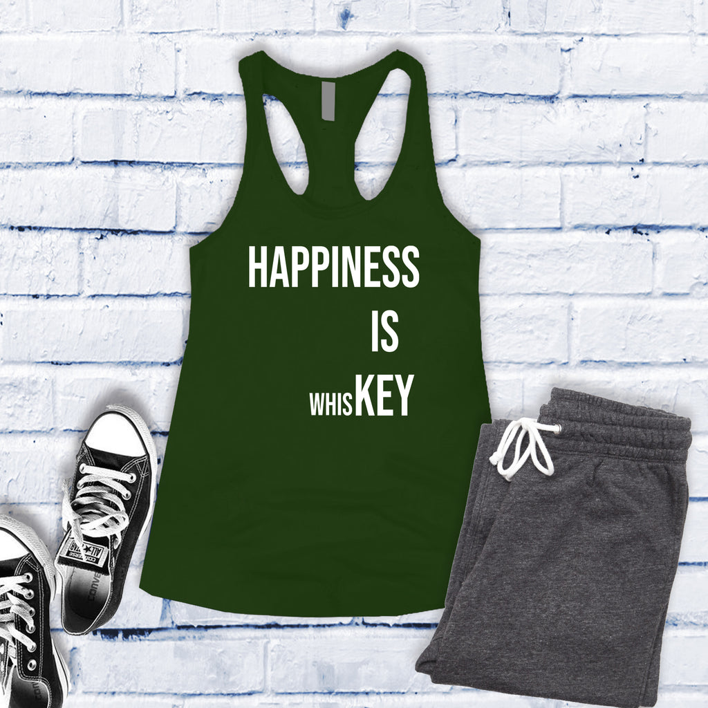 Happiness is Whiskey Women's Tank Top Tank Top tshirts.com Military Green S 