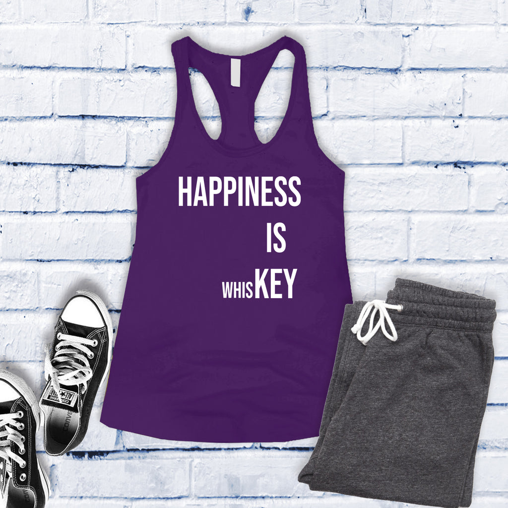 Happiness is Whiskey Women's Tank Top Tank Top tshirts.com Purple Rush S 