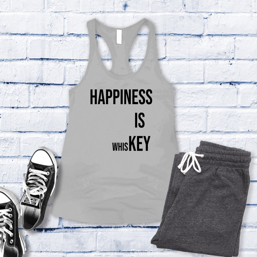 Happiness is Whiskey Women's Tank Top Tank Top tshirts.com Silver S 