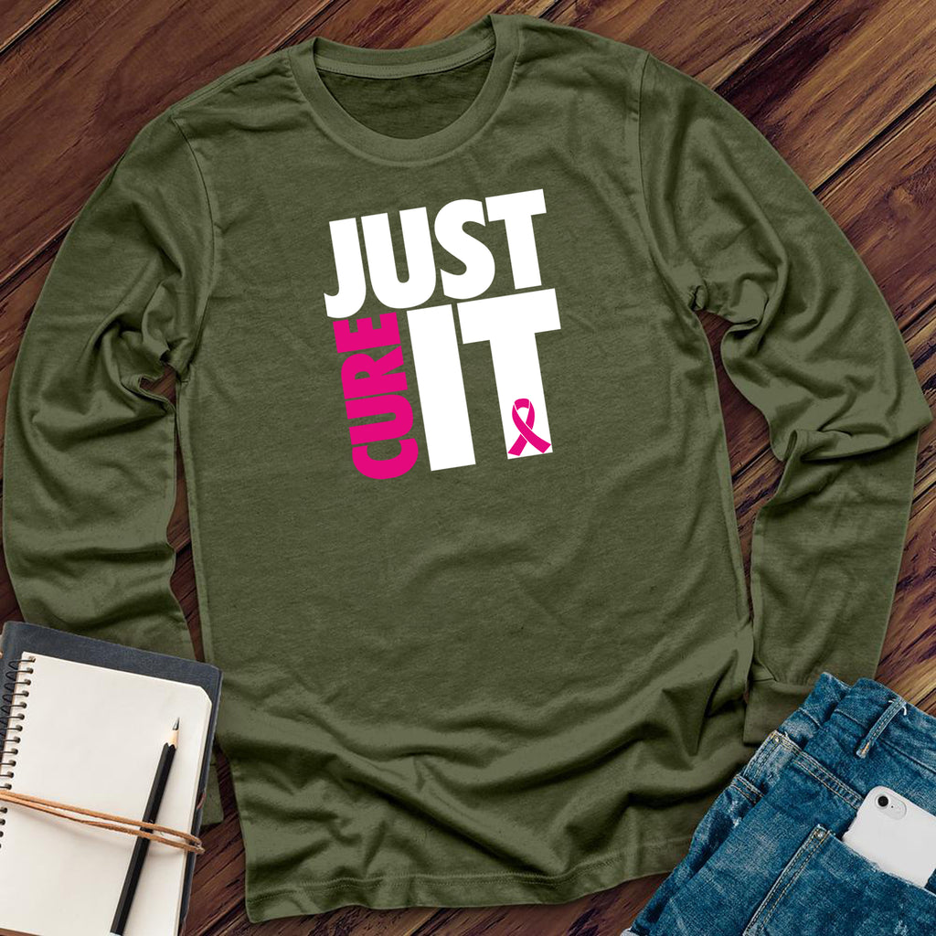 Just Cure It Long Sleeve Long Sleeve tshirts.com Military Green S 