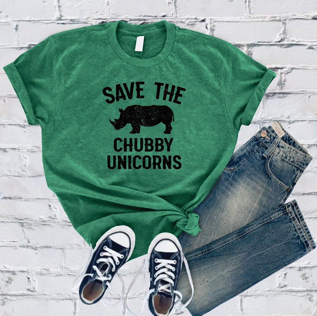Save The Chubby Unicorn T-Shirt T-Shirt Tshirts.com Heather Kelly S 