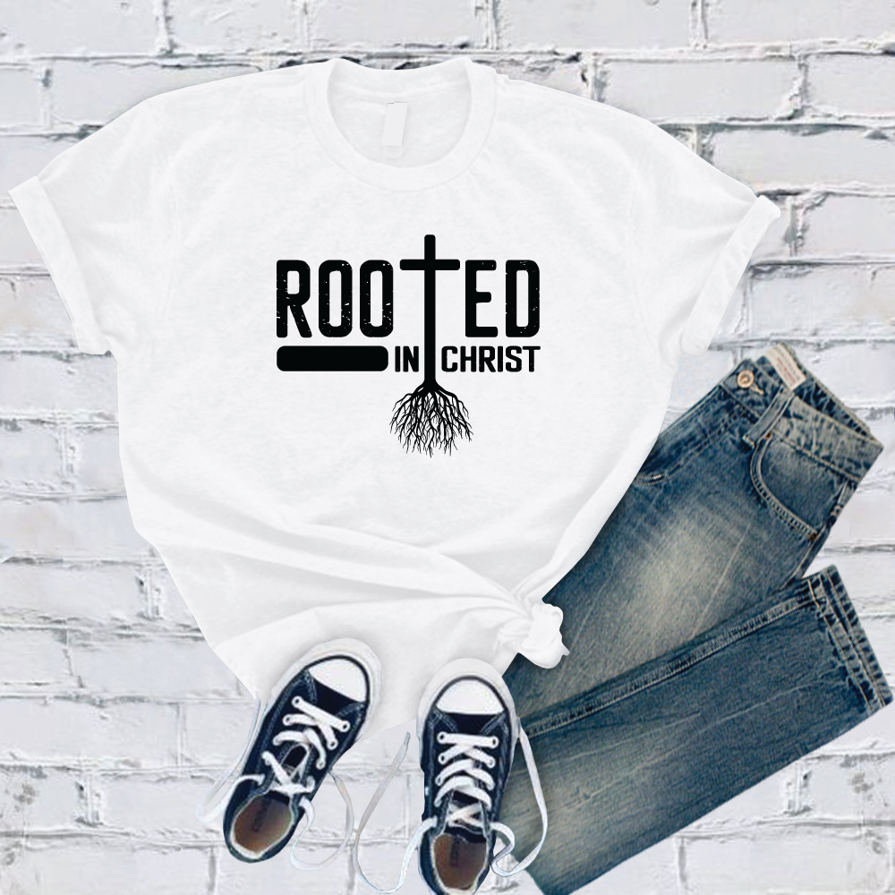 Rooted In Christ T-Shirt T-Shirt tshirts.com White S 