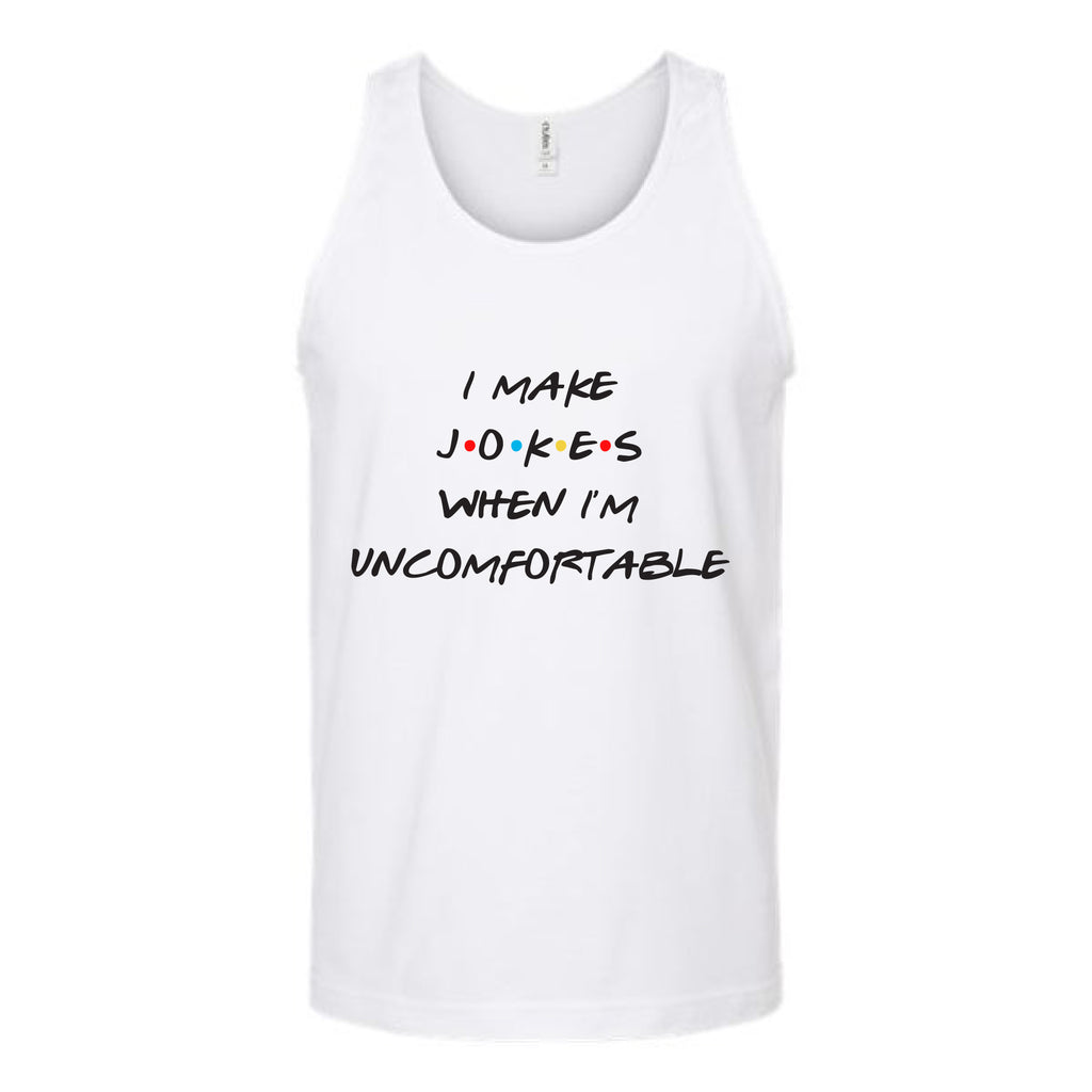 I Make Jokes When I'm Uncomfortable Unisex Tank Top Tank Top Tshirts.com White S 