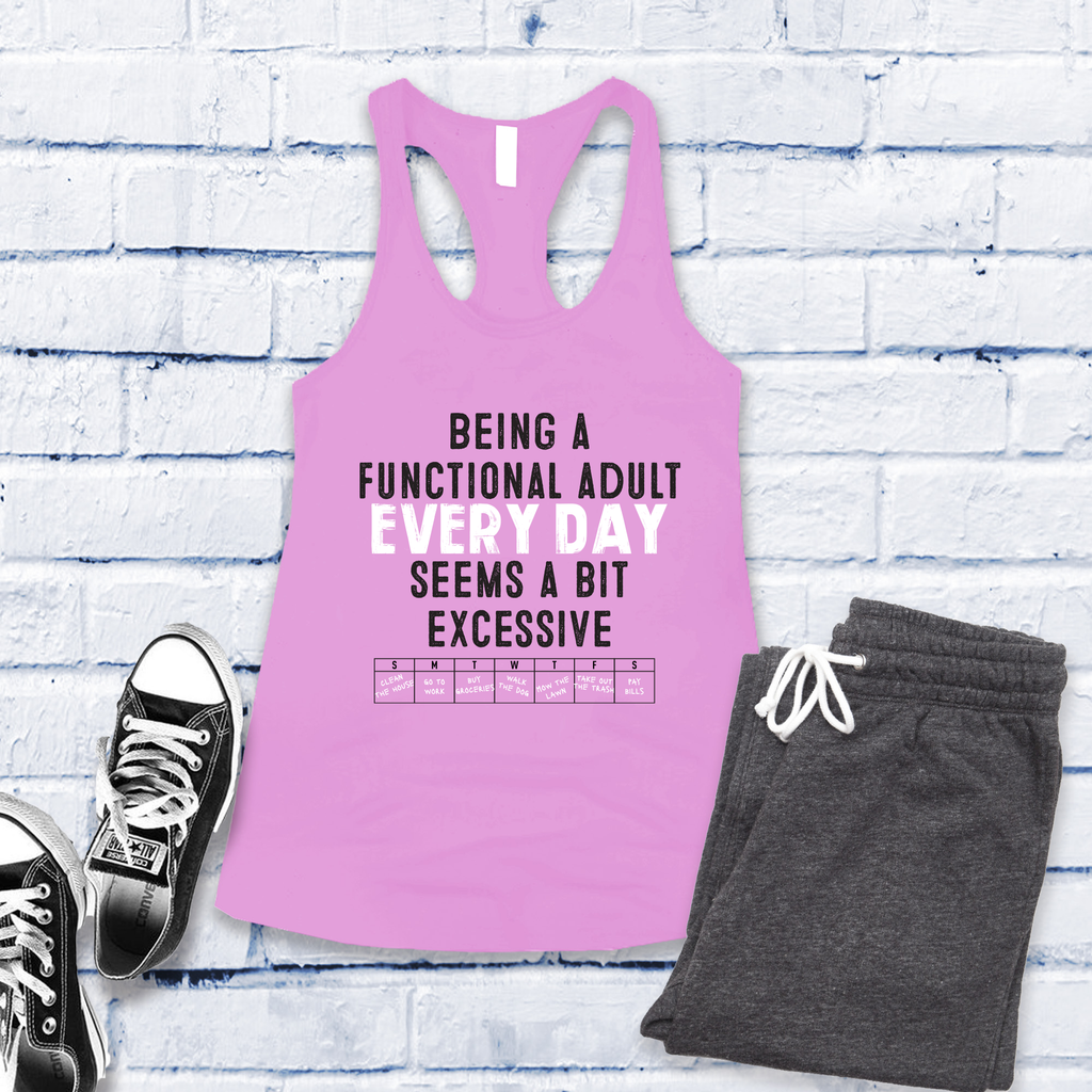 Being A Functional Adult Women's Tank Top Tank Top Tshirts.com Lilac S 