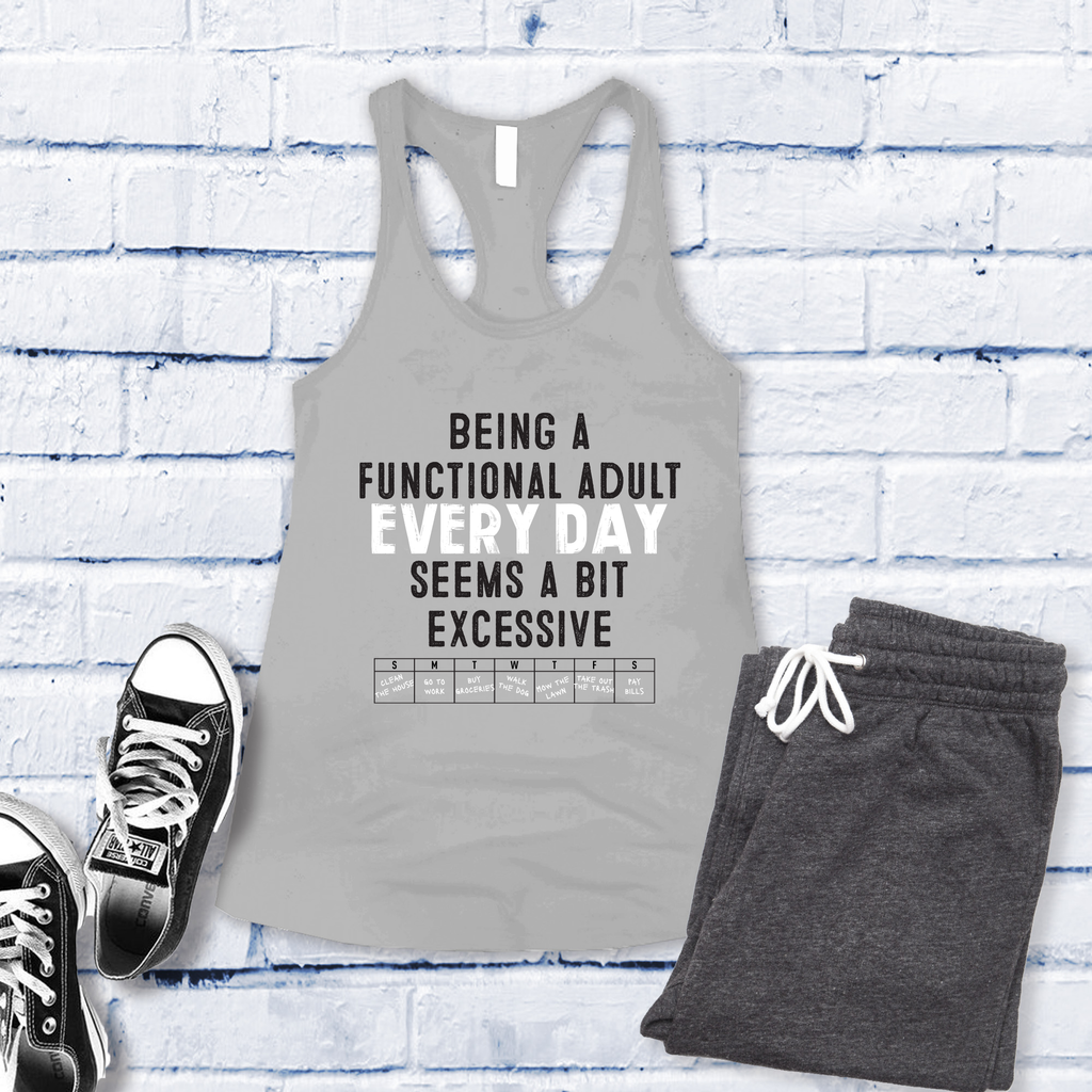 Being A Functional Adult Women's Tank Top Tank Top Tshirts.com Silver S 