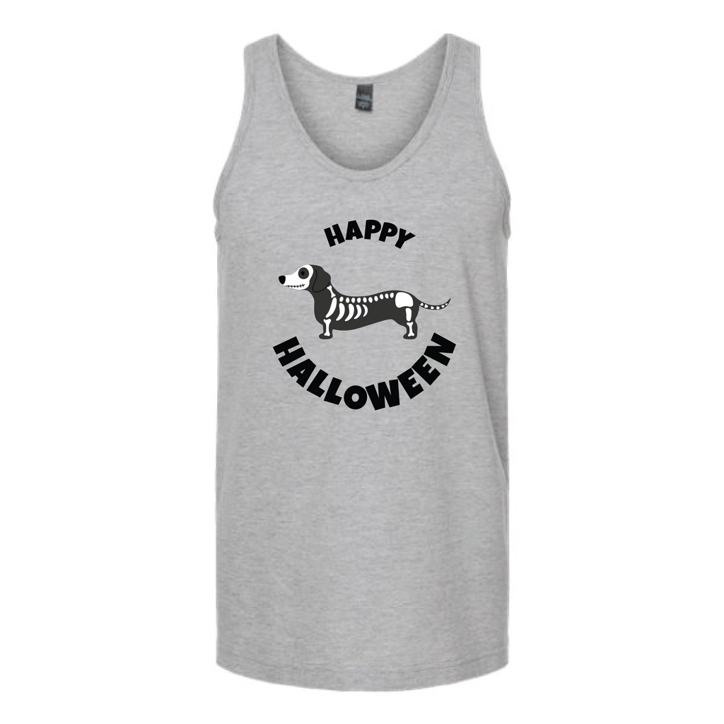 Happy Halloween Weiner Dog Unisex Tank Top Tank Top Tshirts.com Heather Grey S 