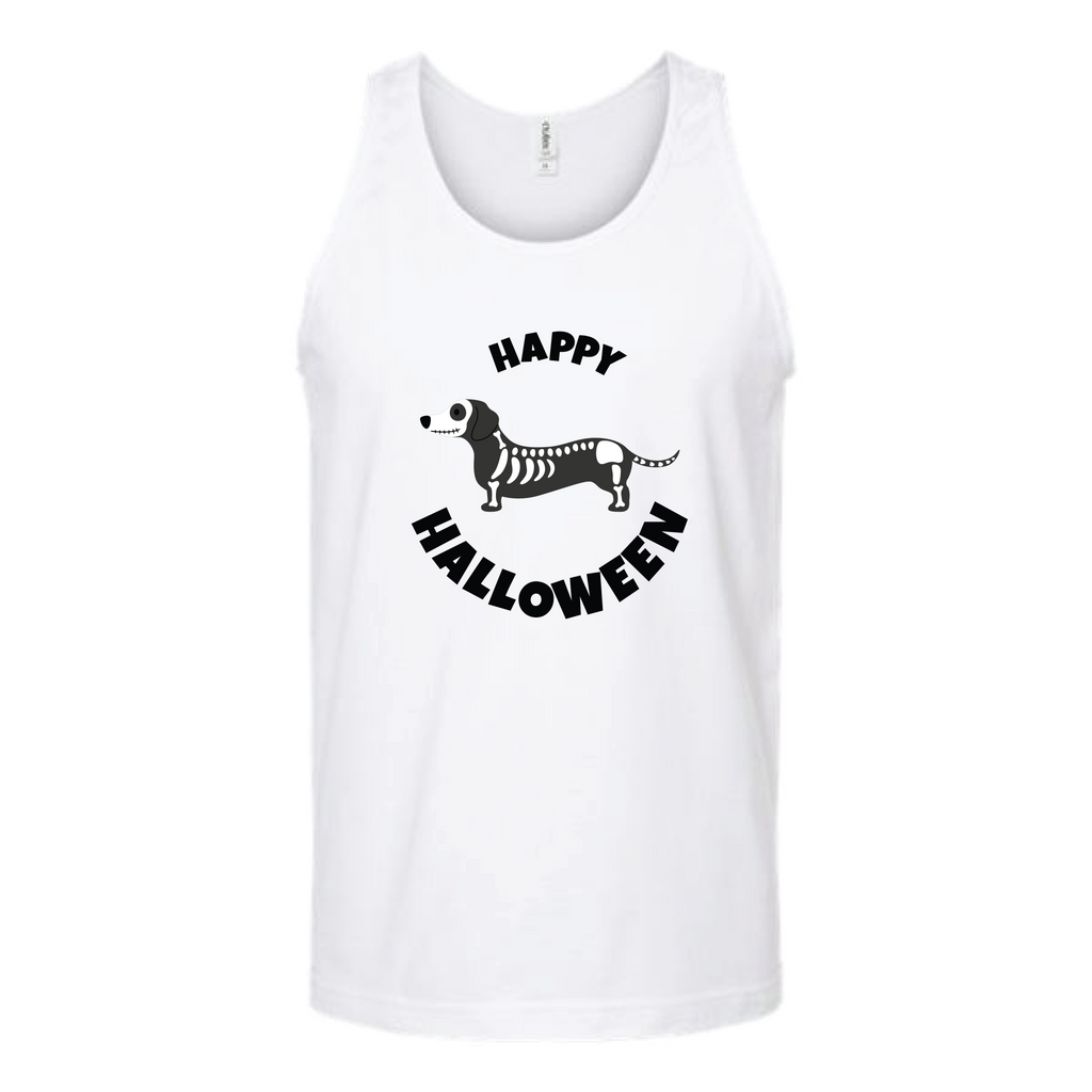 Happy Halloween Weiner Dog Unisex Tank Top Tank Top Tshirts.com White S 