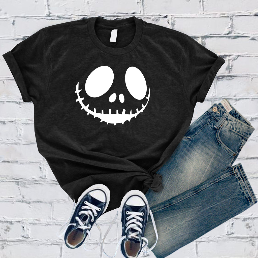 Skeleton Smiley Face T-Shirt T-Shirt Tshirts.com Black S 
