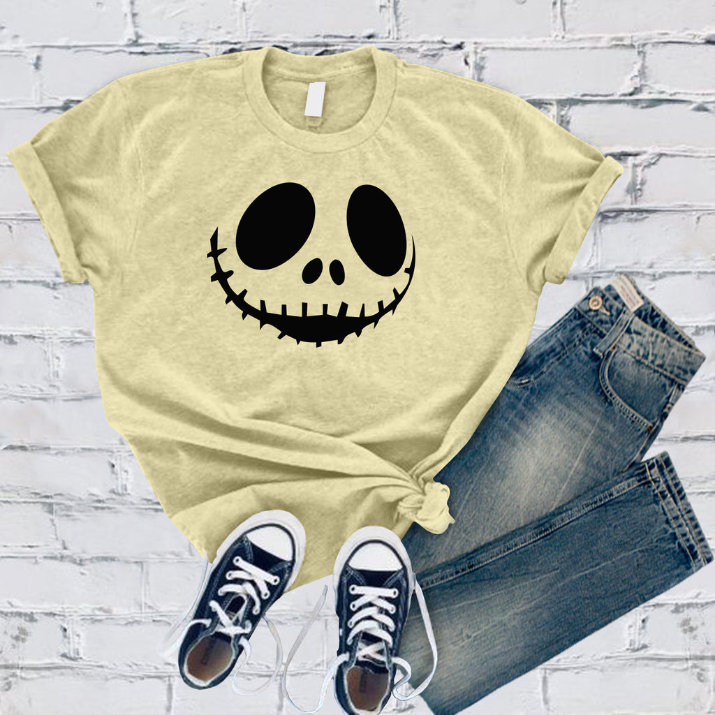 Skeleton Smiley Face T-Shirt T-Shirt Tshirts.com Heather French Vanilla S 