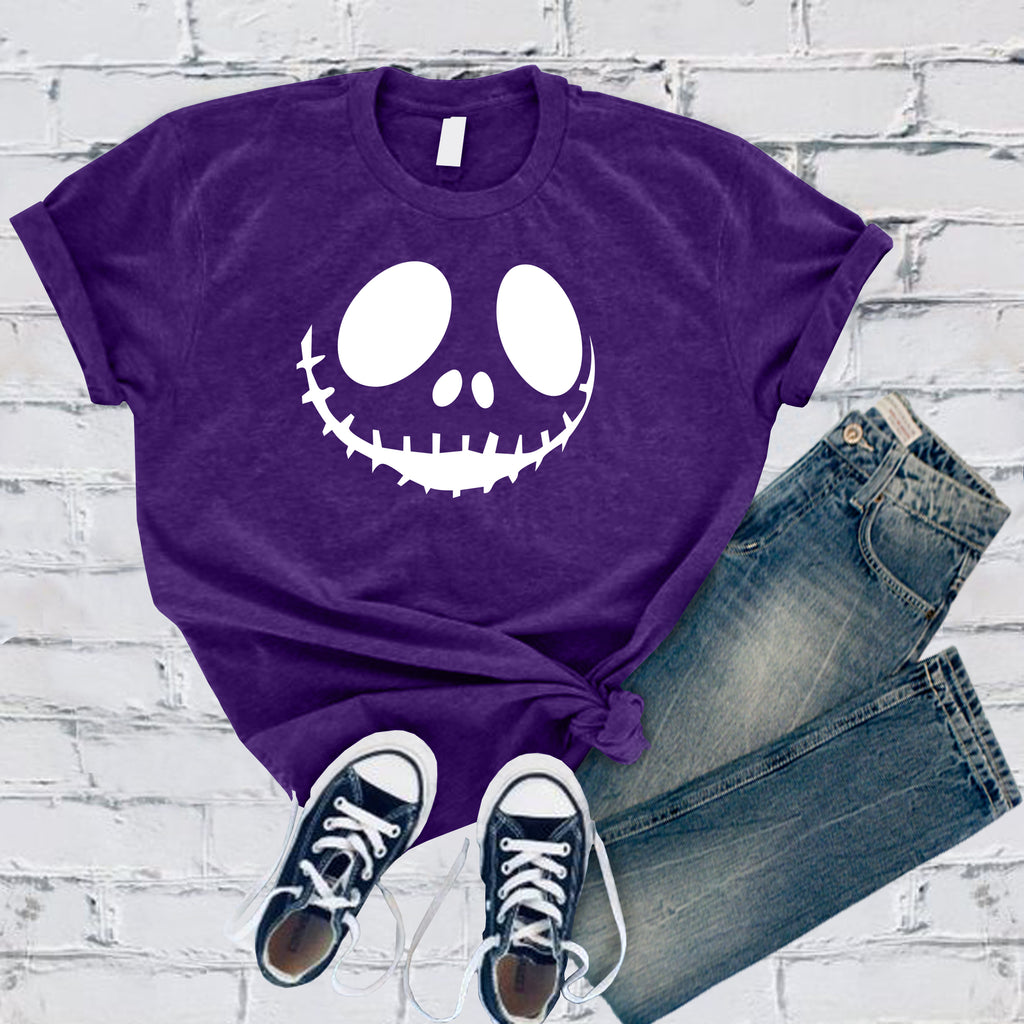 Skeleton Smiley Face T-Shirt T-Shirt Tshirts.com Team Purple S 