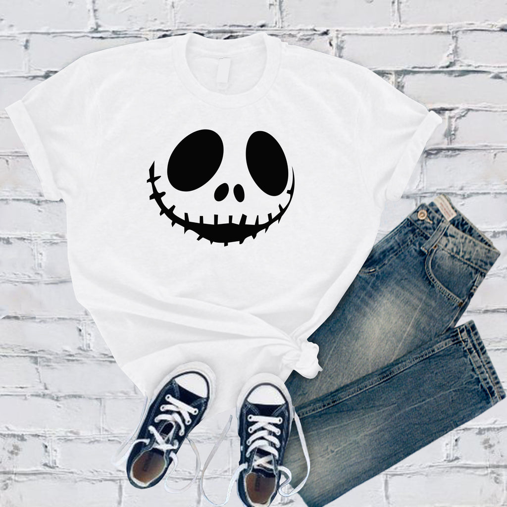 Skeleton Smiley Face T-Shirt T-Shirt Tshirts.com White S 