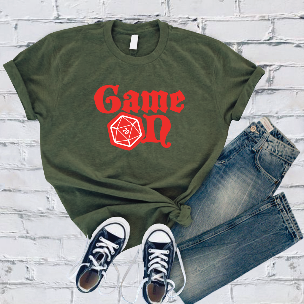 Game On DND T-Shirt T-Shirt Tshirts.com Military Green S 