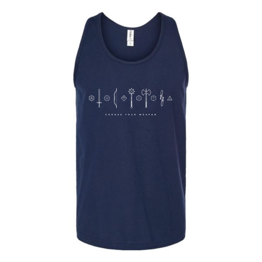 Choose Your Weapon Unisex Tank Top Tank Top Tshirts.com Navy S 