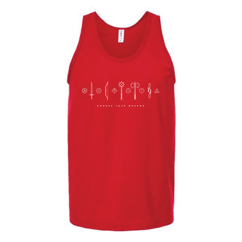 Choose Your Weapon Unisex Tank Top Tank Top Tshirts.com Red S 