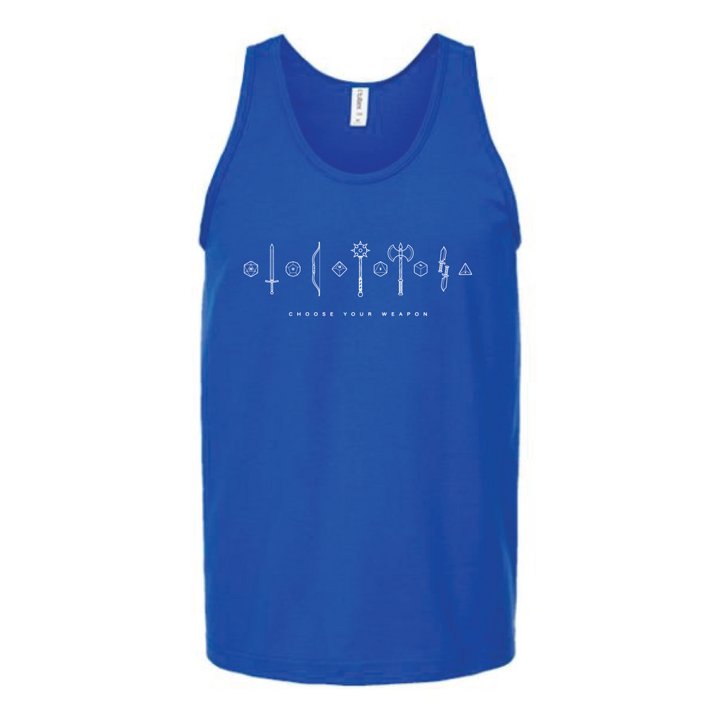 Choose Your Weapon Unisex Tank Top Tank Top Tshirts.com Royal S 