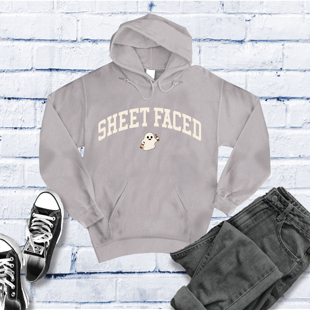 Sheet Faced Hoodie Hoodie Tshirts.com Grey Heather S 