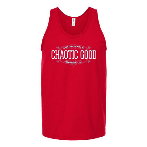Chaotic Good Unisex Tank Top Tank Top Tshirts.com Red S 