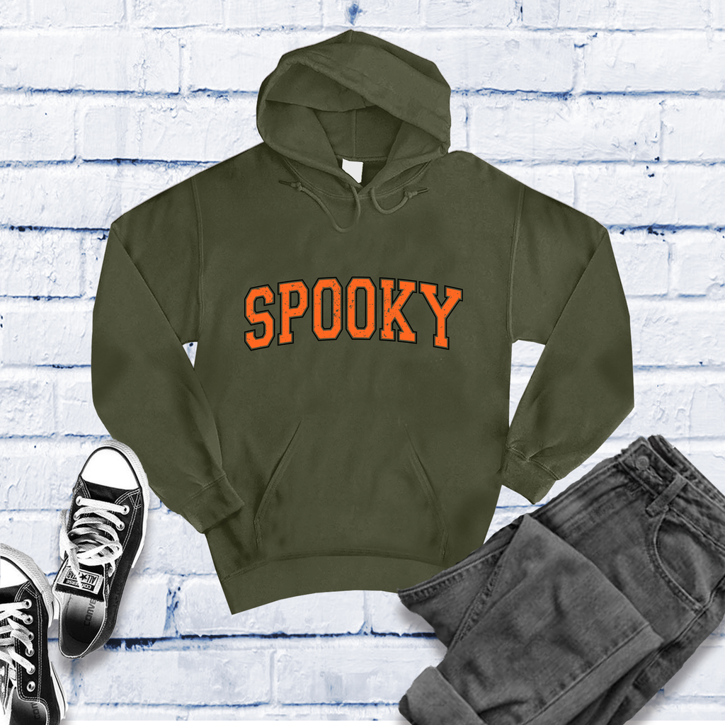 Spooky Varsity Hoodie Hoodie Tshirts.com Army S 
