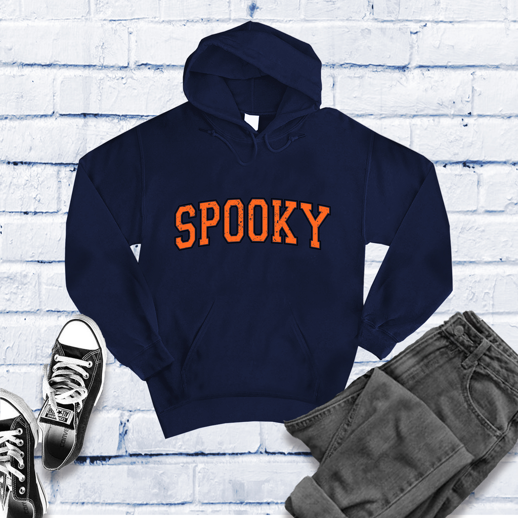 Spooky Varsity Hoodie Hoodie Tshirts.com Classic Navy S 