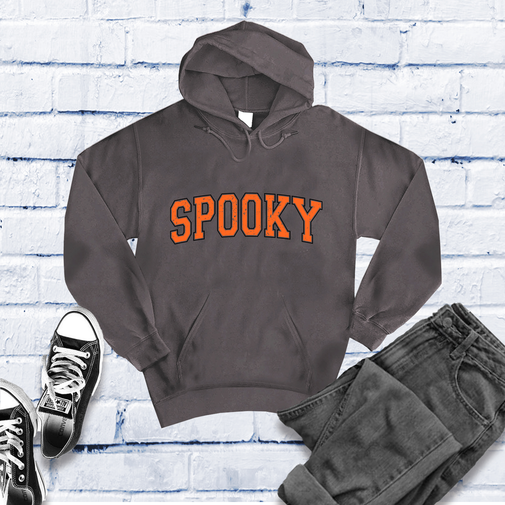 Spooky Varsity Hoodie Hoodie Tshirts.com Charcoal Heather S 