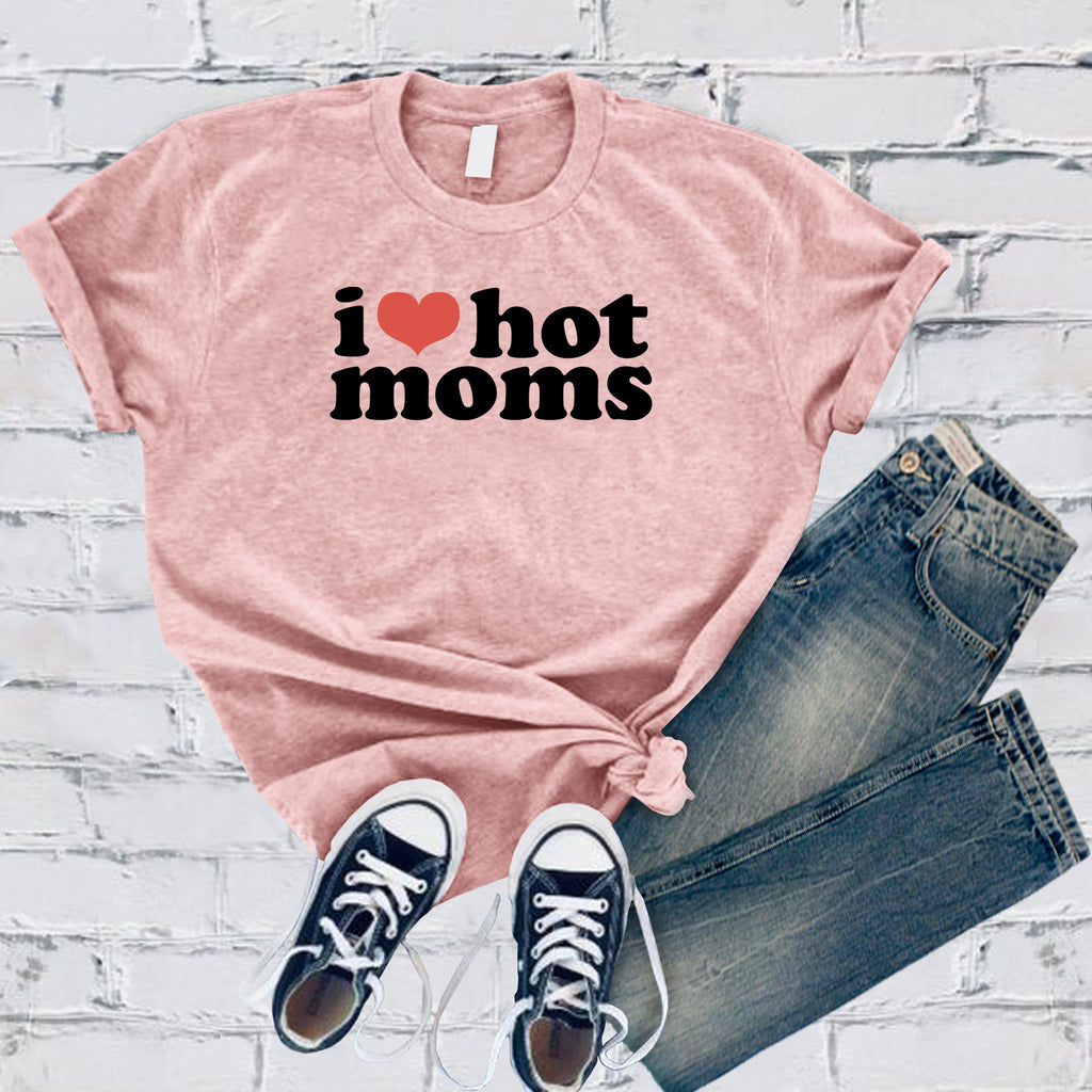 I Love Hot Moms T-Shirt T-Shirt Tshirts.com Soft Pink S 