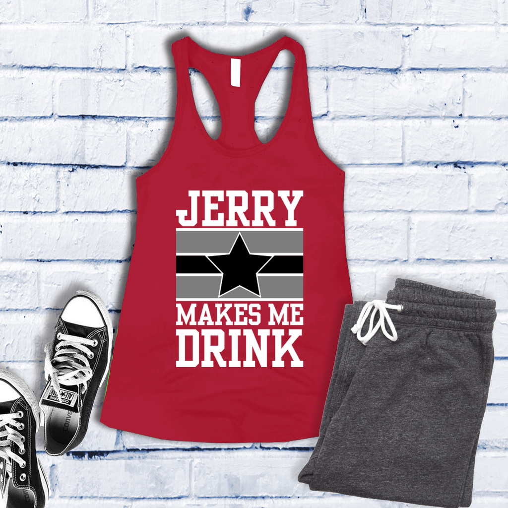 Jerry Makes Me Drink Women's Tank Top Tank Top Tshirts.com Red S 