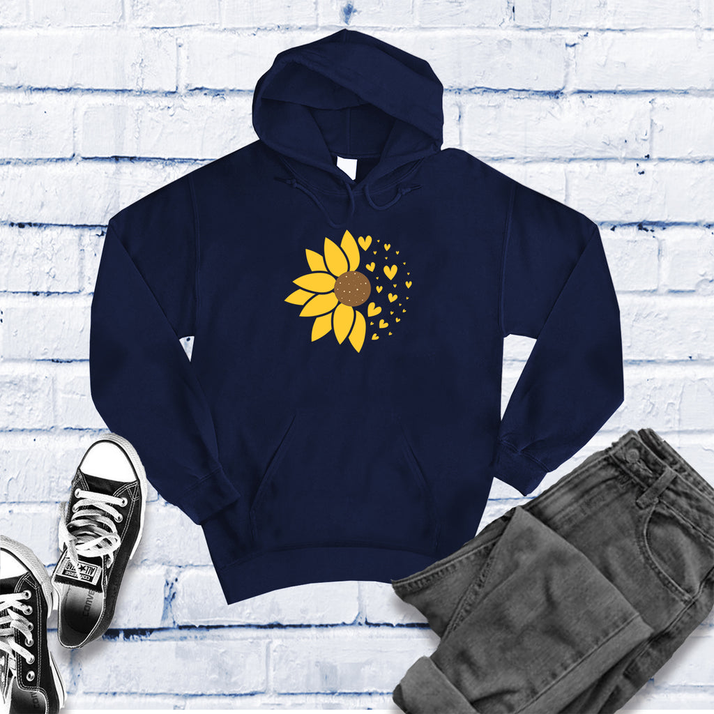 Simple Sunflower Heart Hoodie Hoodie Tshirts.com Classic Navy S 