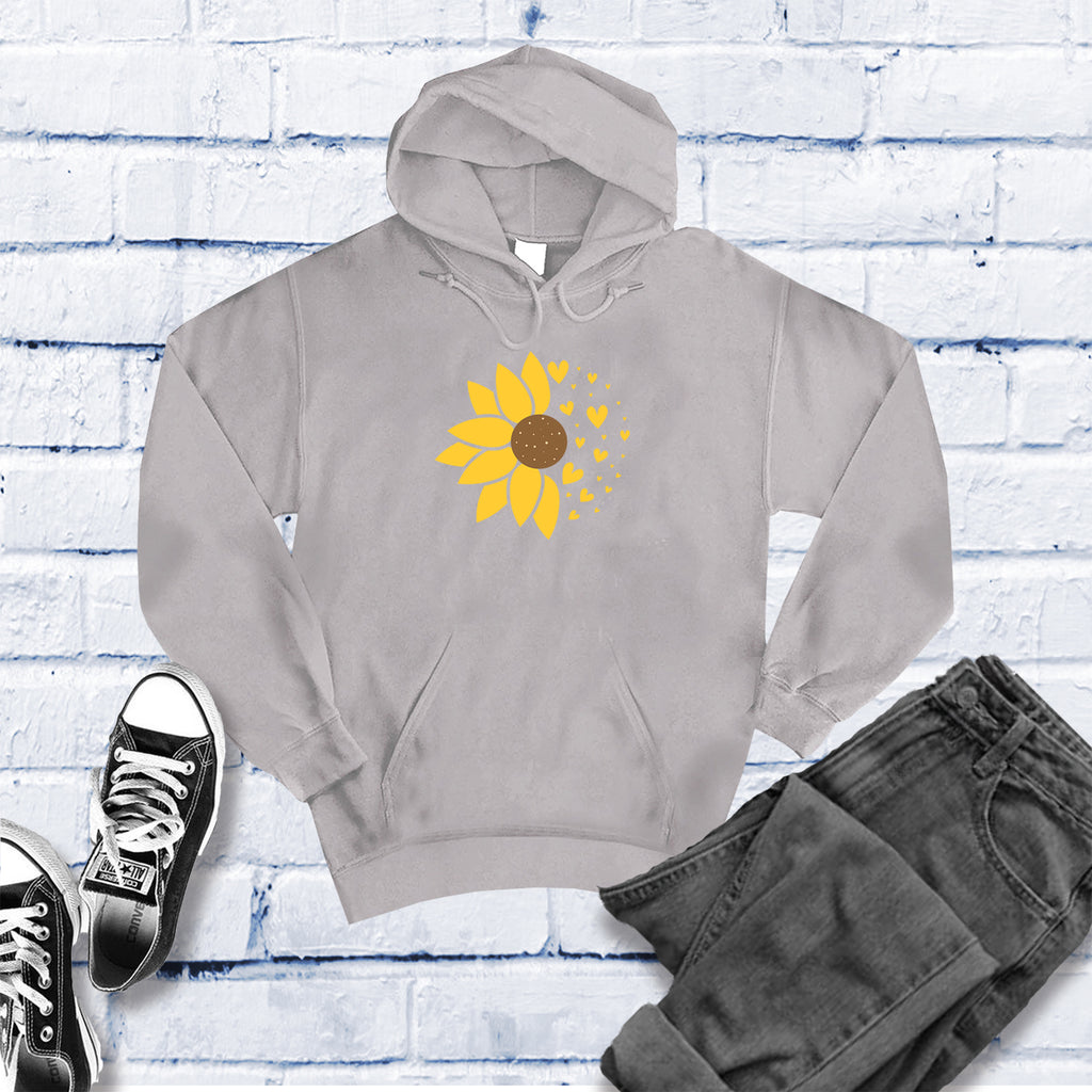 Simple Sunflower Heart Hoodie Hoodie Tshirts.com Grey Heather S 