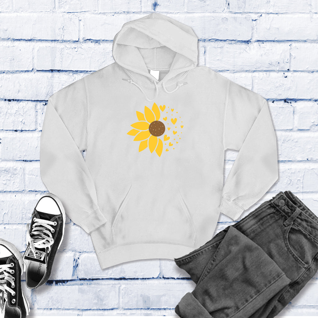 Simple Sunflower Heart Hoodie Hoodie Tshirts.com White S 