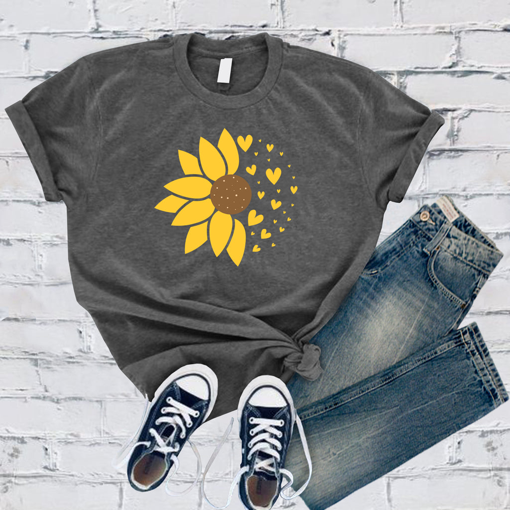 Simple Sunflower Heart T-Shirt T-Shirt Tshirts.com Asphalt S 