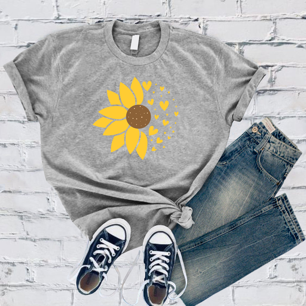 Simple Sunflower Heart T-Shirt T-Shirt Tshirts.com Athletic Heather S 