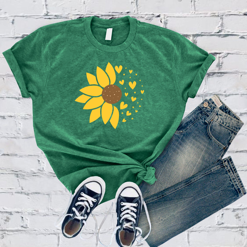 Simple Sunflower Heart T-Shirt T-Shirt Tshirts.com Heather Kelly S 