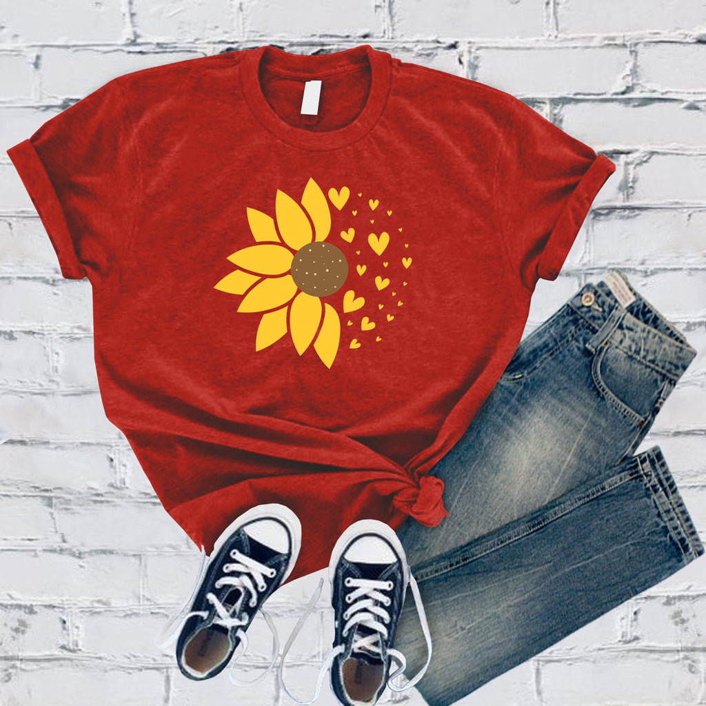 Simple Sunflower Heart T-Shirt T-Shirt Tshirts.com Red S 