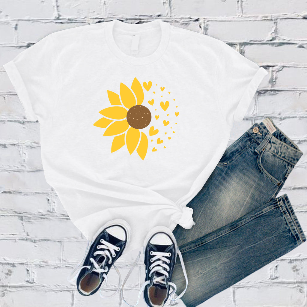 Simple Sunflower Heart T-Shirt T-Shirt Tshirts.com White S 