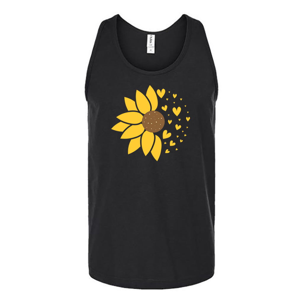 Simple Sunflower Heart Unisex Tank Top Tank Top Tshirts.com Black S 