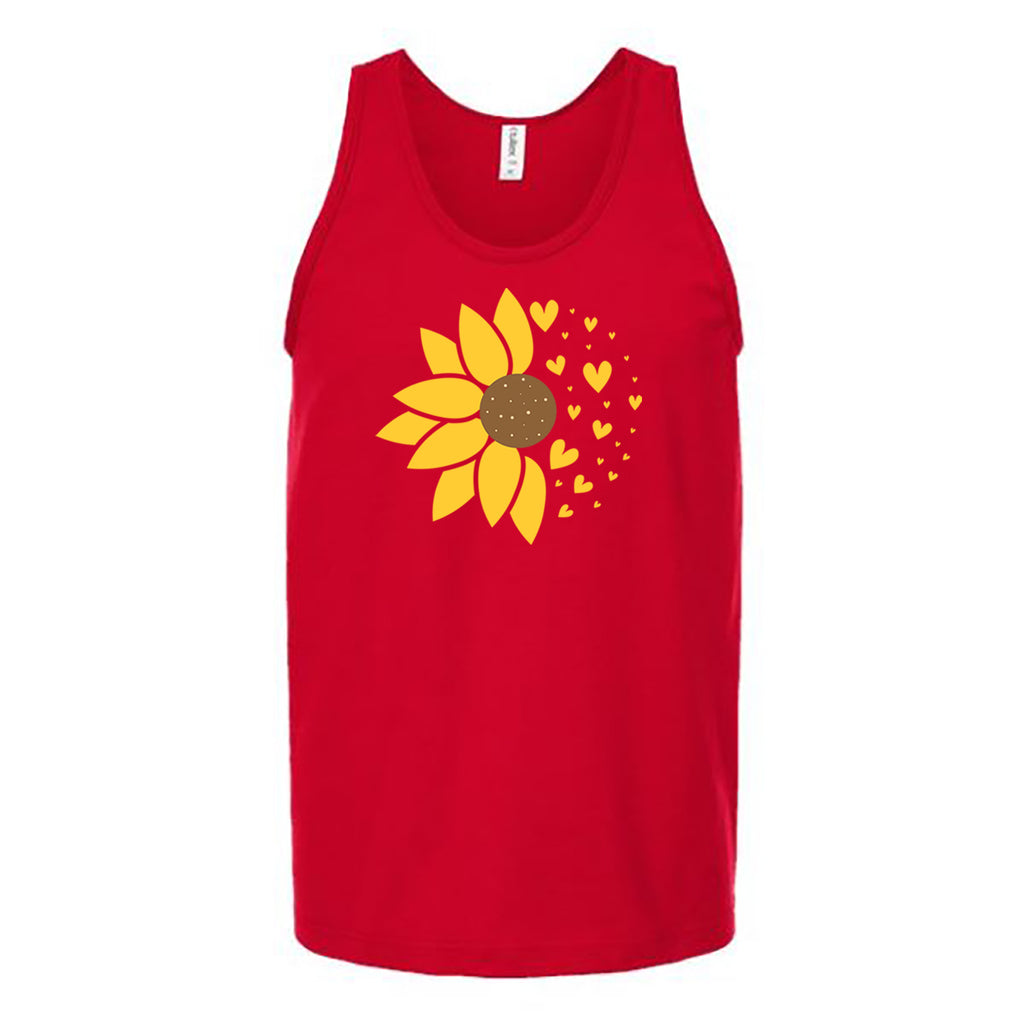 Simple Sunflower Heart Unisex Tank Top Tank Top Tshirts.com Red S 