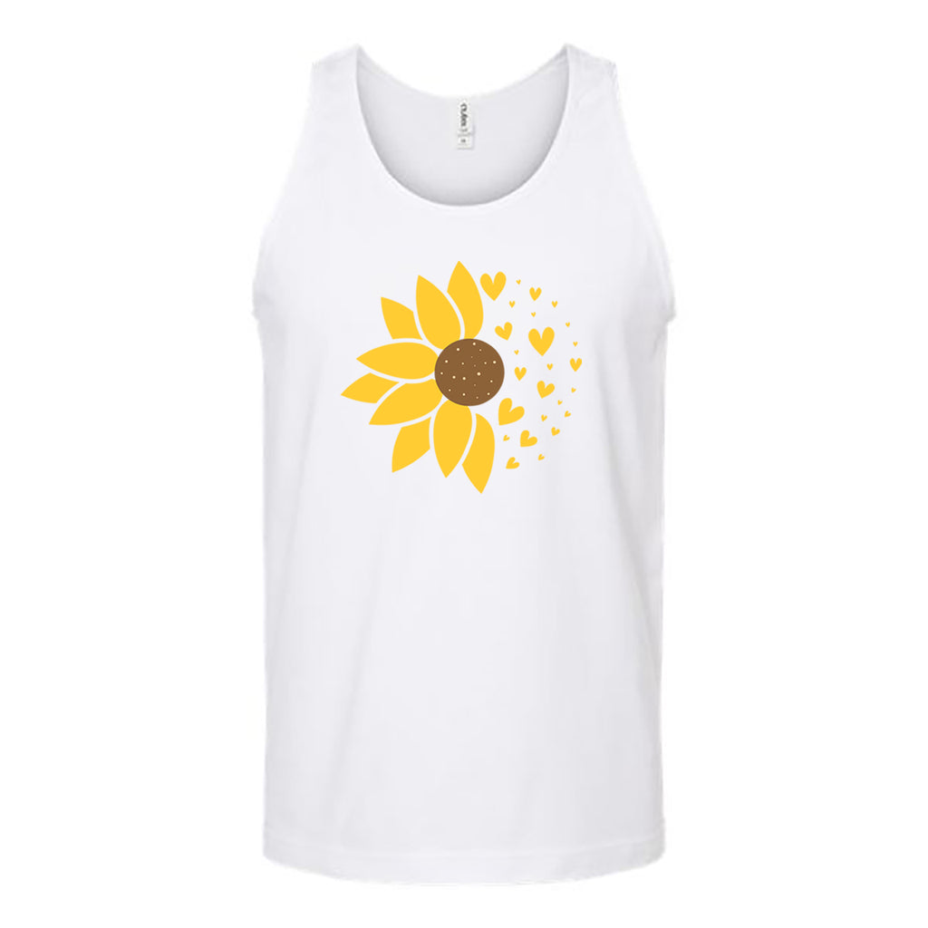 Simple Sunflower Heart Unisex Tank Top Tank Top Tshirts.com White S 