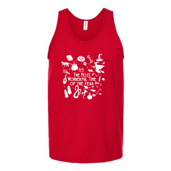 Halloween Wonderful Time of The Year Unisex Tank Top Tank Top Tshirts.com Red S 