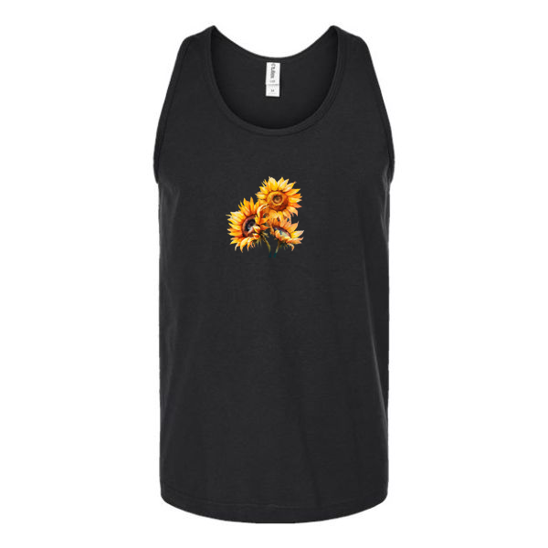 Wild Watercolor Sunflowers Unisex Tank Top Tank Top Tshirts.com Black S 