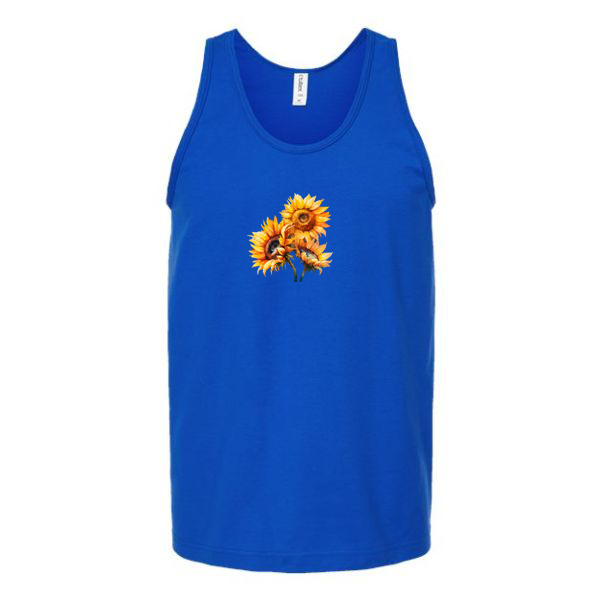 Wild Watercolor Sunflowers Unisex Tank Top Tank Top Tshirts.com Royal S 