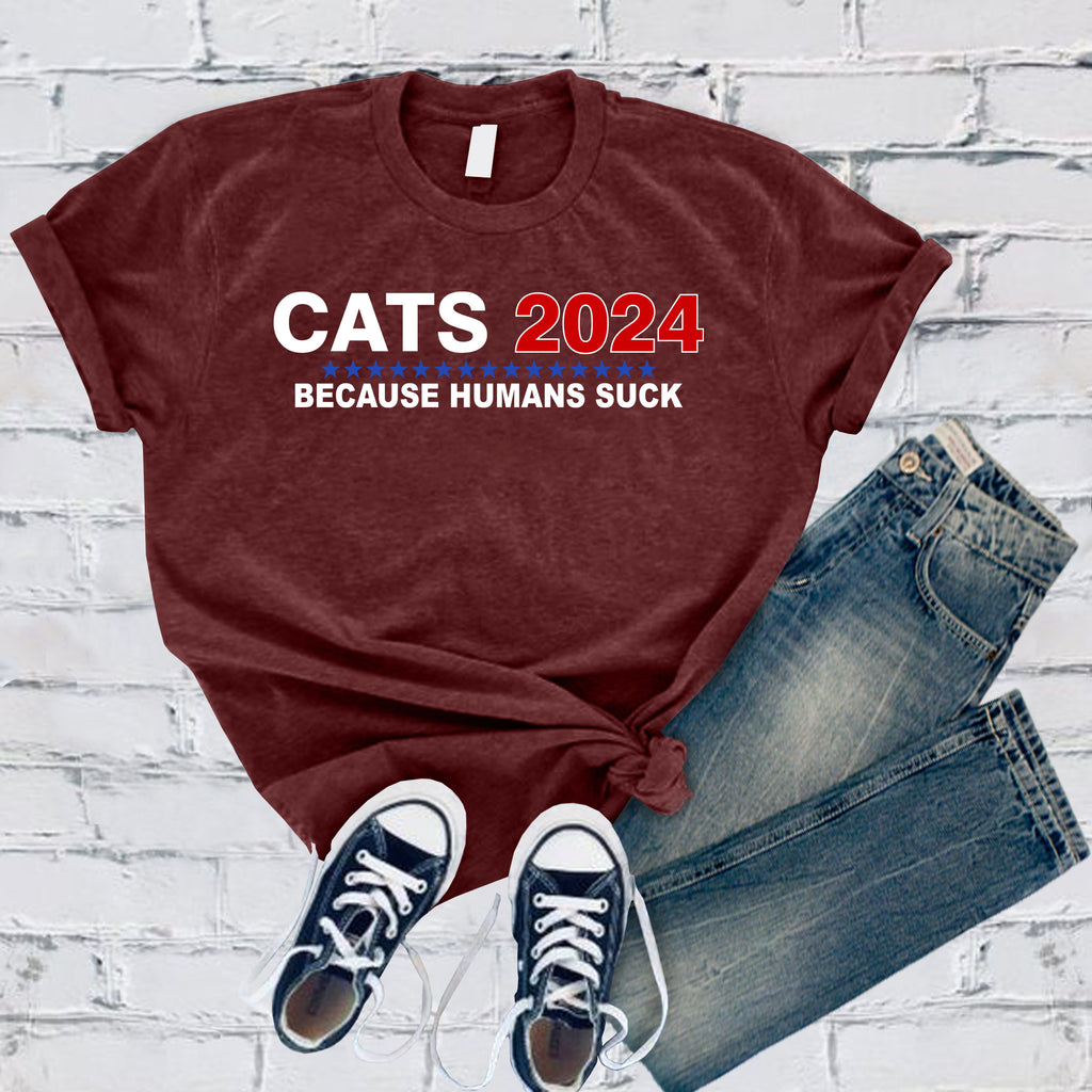 CATS 2024 T-Shirt T-Shirt Tshirts.com Heather Cardinal S 