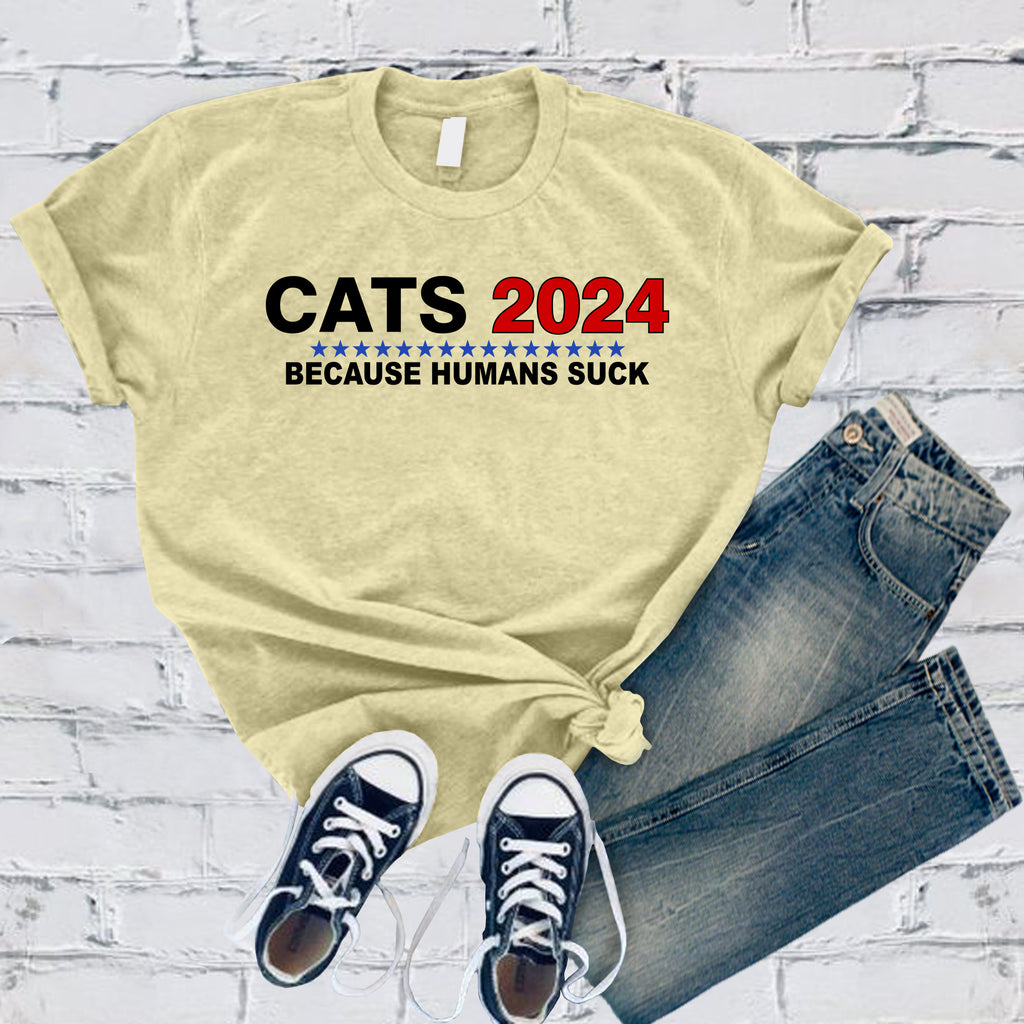 CATS 2024 T-Shirt T-Shirt Tshirts.com Heather French Vanilla S 