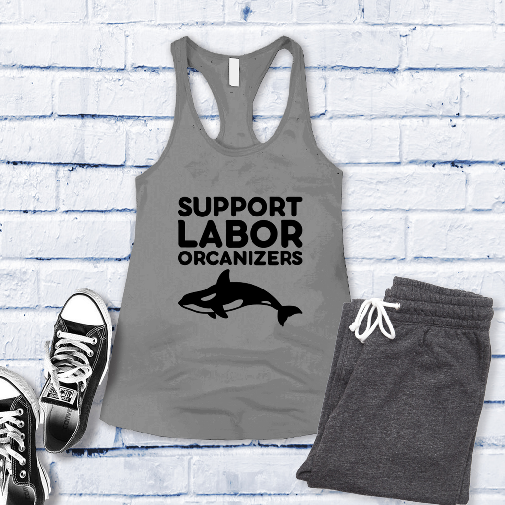 Support Labor Orcanizers Women's Tank Top Tank Top Tshirts.com Heather Grey S 