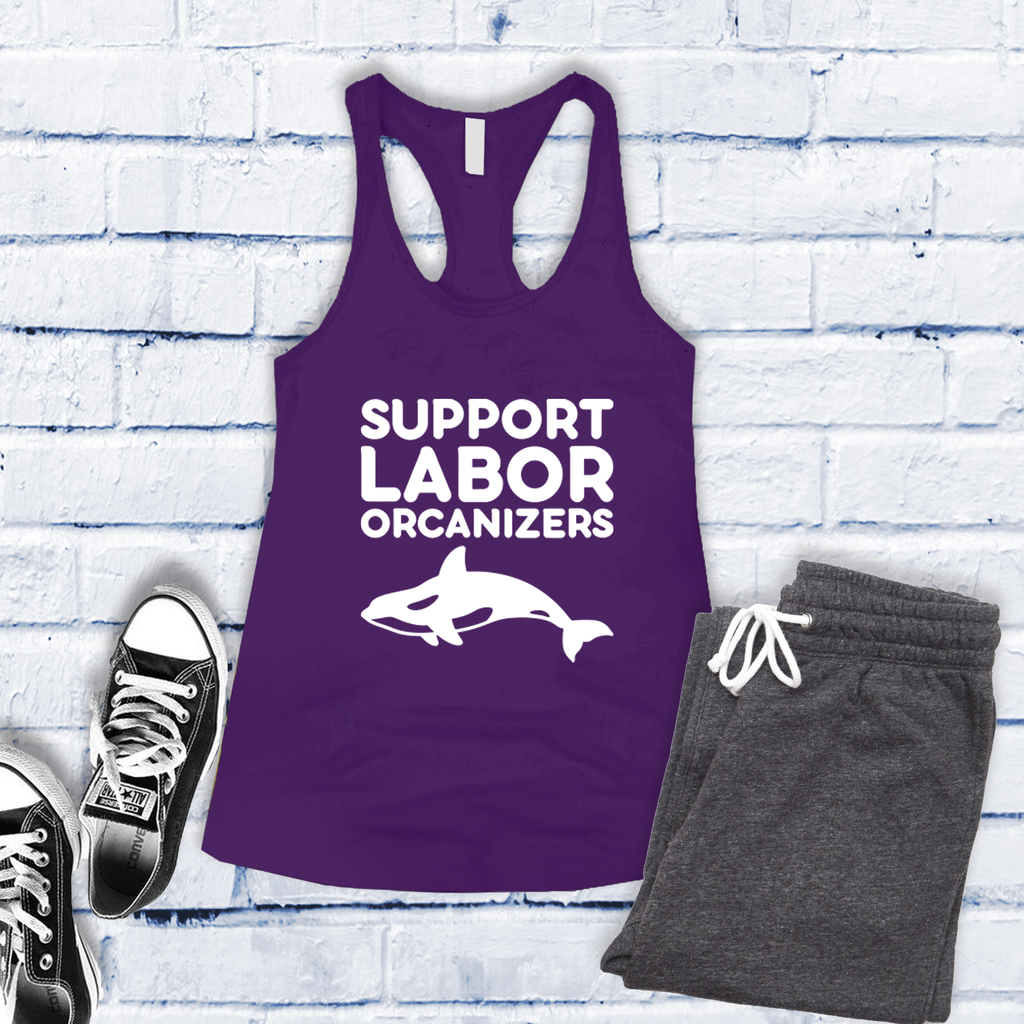 Support Labor Orcanizers Women's Tank Top Tank Top Tshirts.com Purple Rush S 