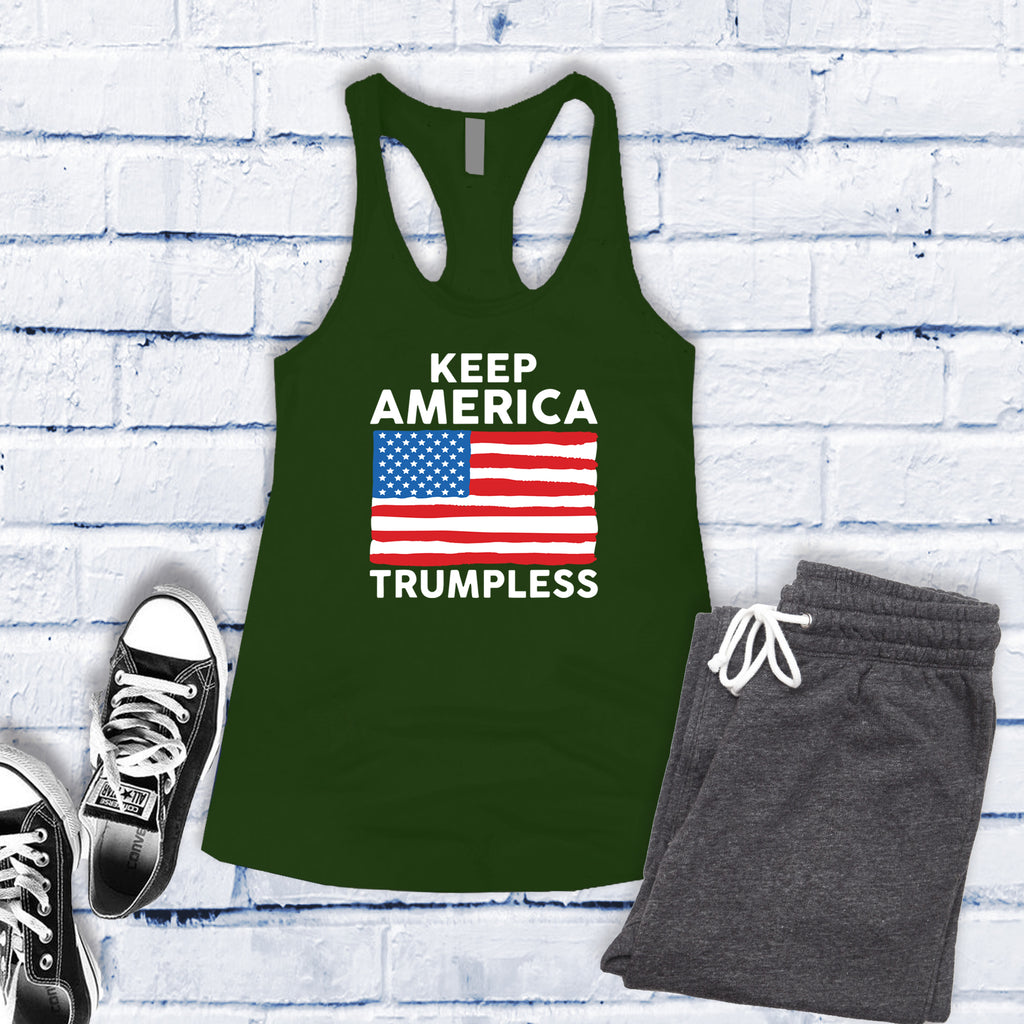 Keep America Trumpless Women's Tank Top Tank Top Tshirts.com Military Green S 