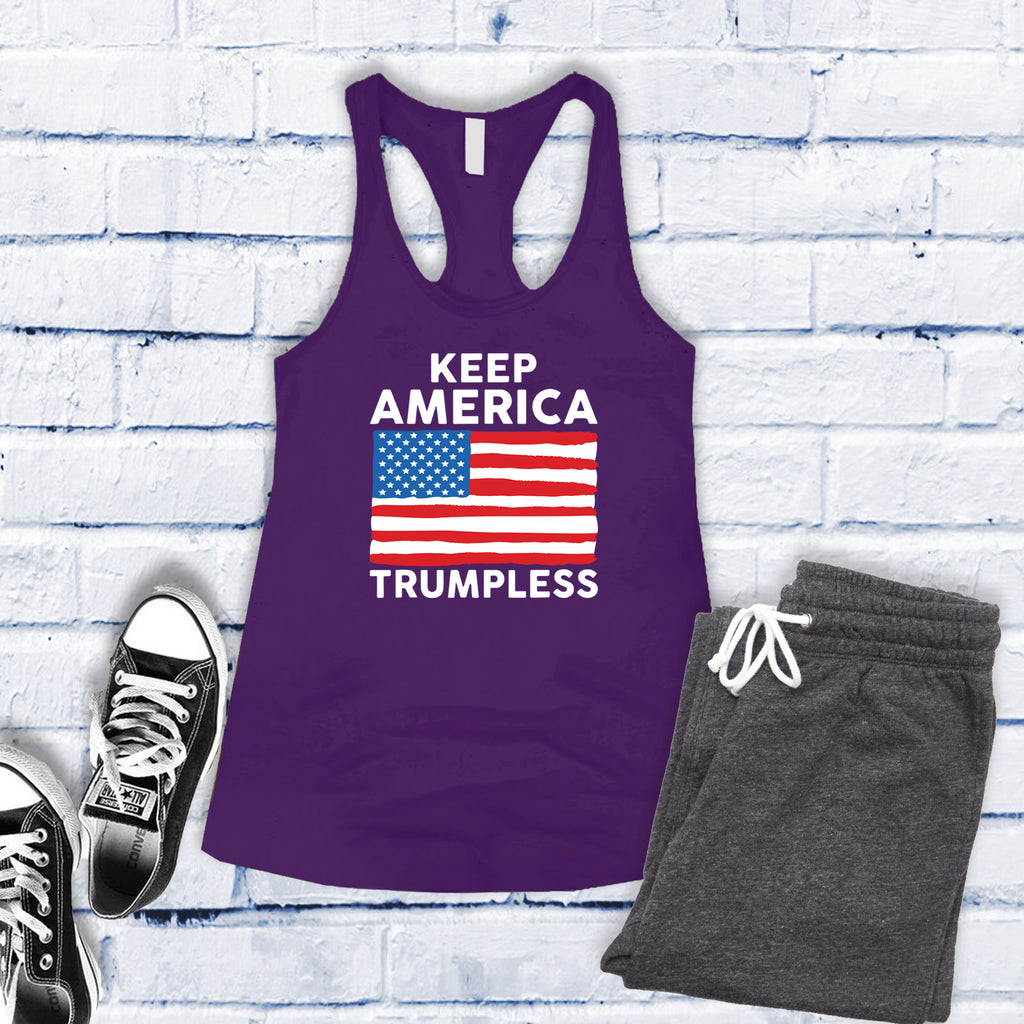 Keep America Trumpless Women's Tank Top Tank Top Tshirts.com Purple Rush S 