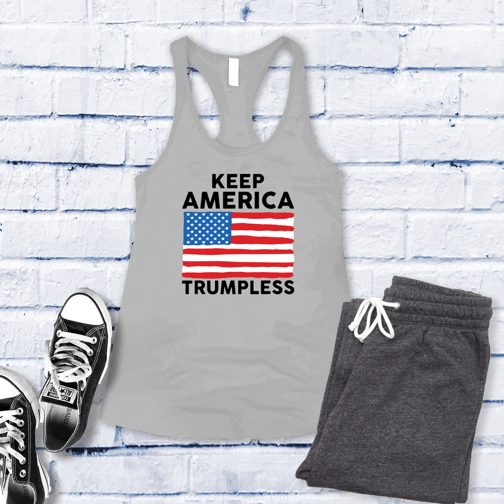 Keep America Trumpless Women's Tank Top Tank Top Tshirts.com Silver S 