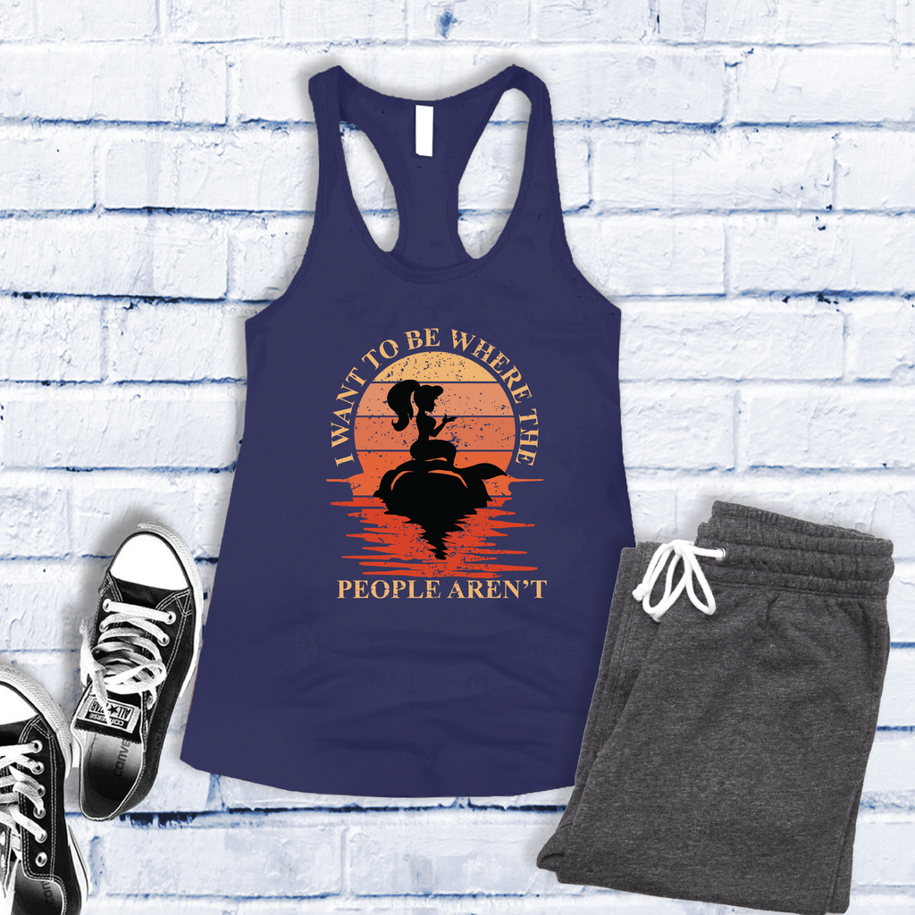 I Want to Be Where the People Aren't Women's Tank Top Tank Top Tshirts.com Indigo S 