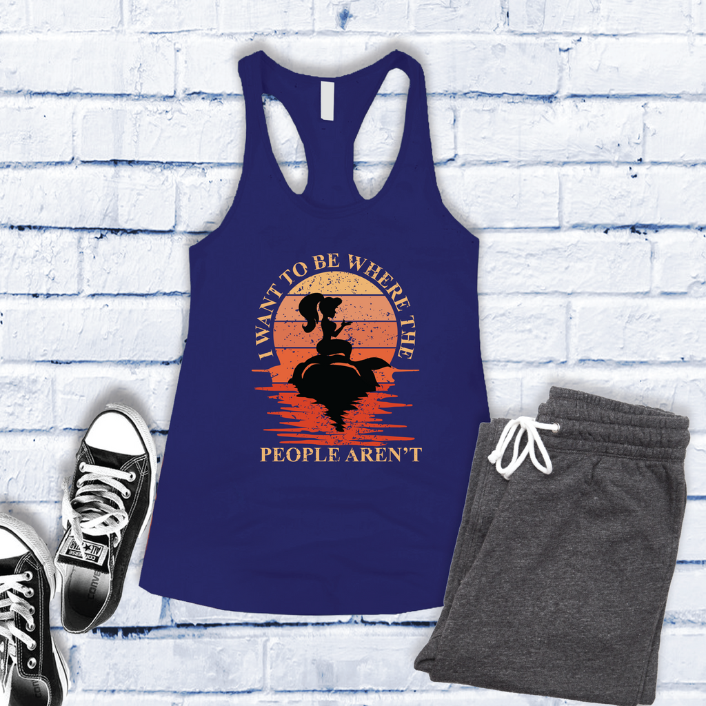 I Want to Be Where the People Aren't Women's Tank Top Tank Top Tshirts.com Royal S 