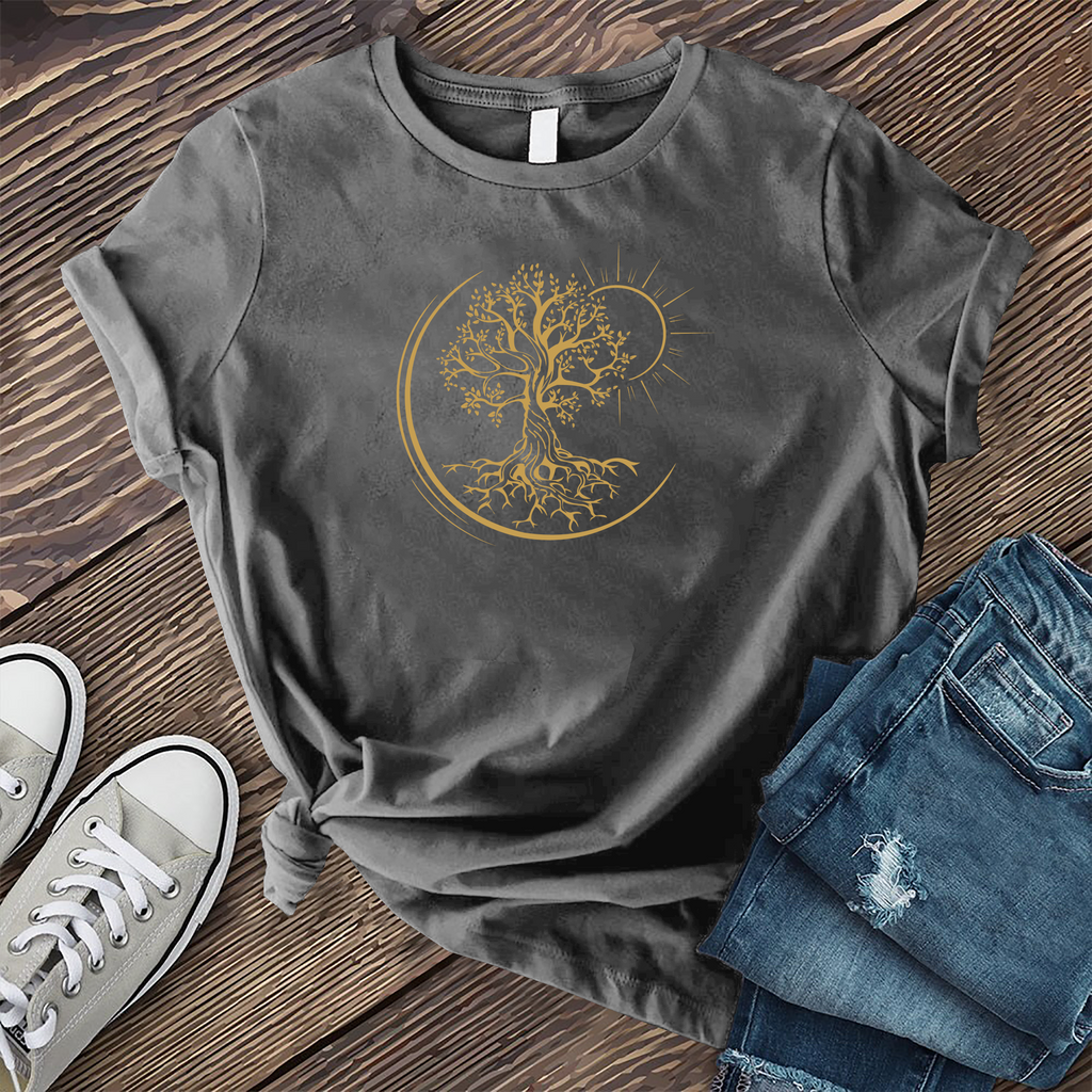 Cosmic Canopy Tree T-Shirt T-Shirt Tshirts.com Asphalt S 